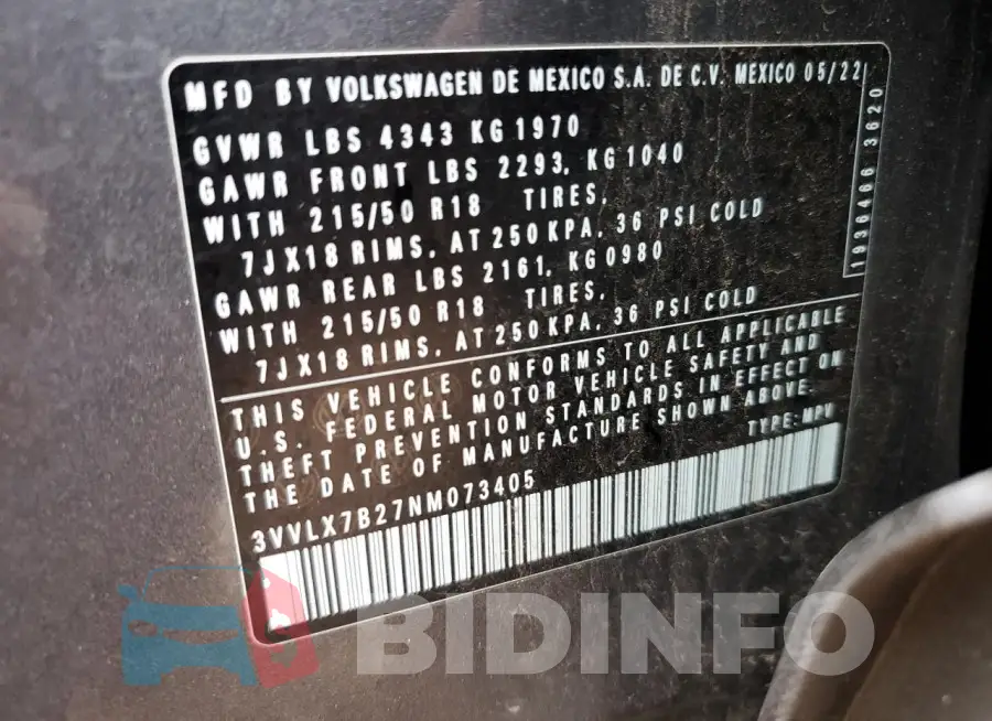 3VVLX7B27NM073405 Photo# 14