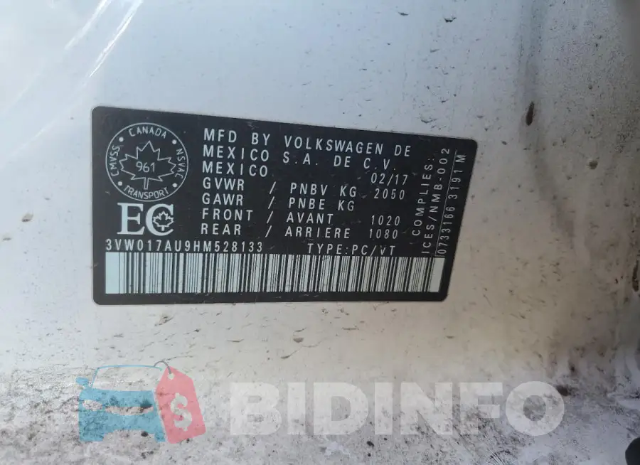 3VW017AU9HM528133 Photo# 12