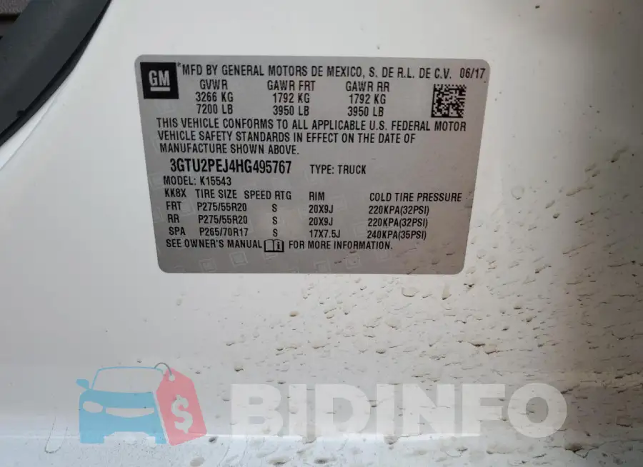 3GTU2PEJ4HG495767 Photo# 12
