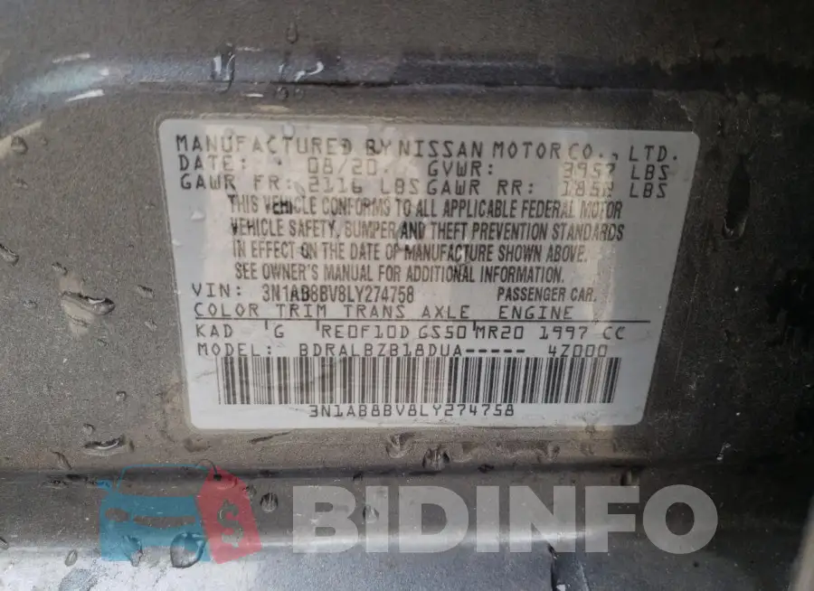 3N1AB8BV8LY274758 Photo# 12