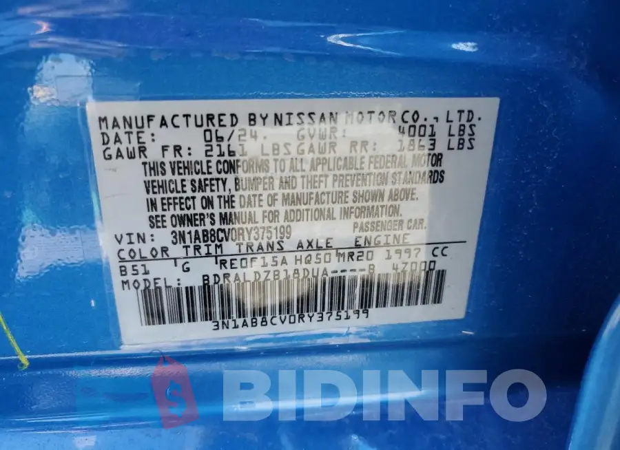 3N1AB8CV0RY375199 Photo# 13