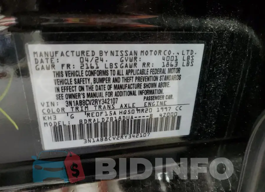 3N1AB8CV2RY342107 Photo# 12