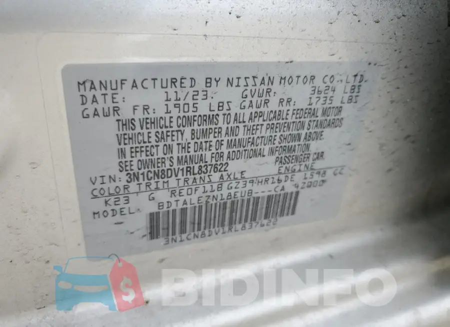 3N1CN8DV1RL837622 Photo# 12