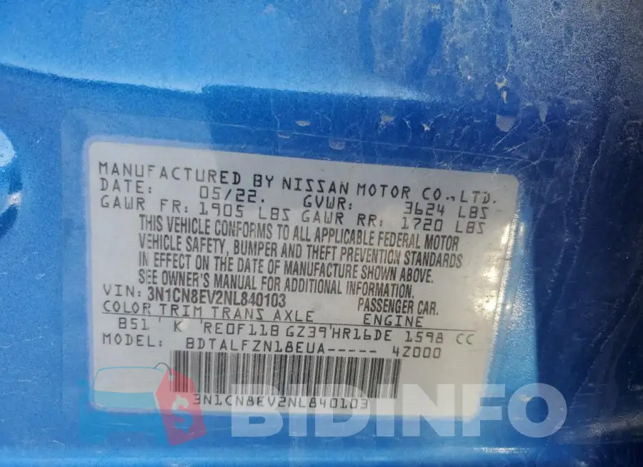 3N1CN8EV2NL840103 Photo# 12