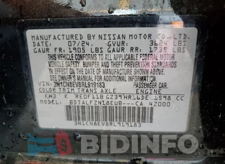 3N1CN8EV8RL919183 Photo# 12