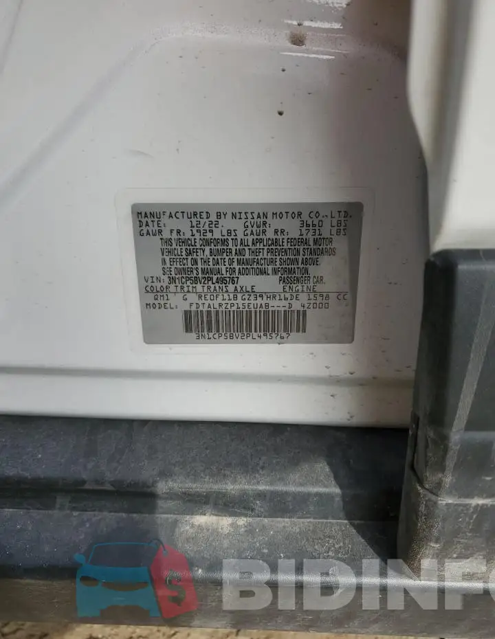 3N1CP5BV2PL495767 Photo# 12