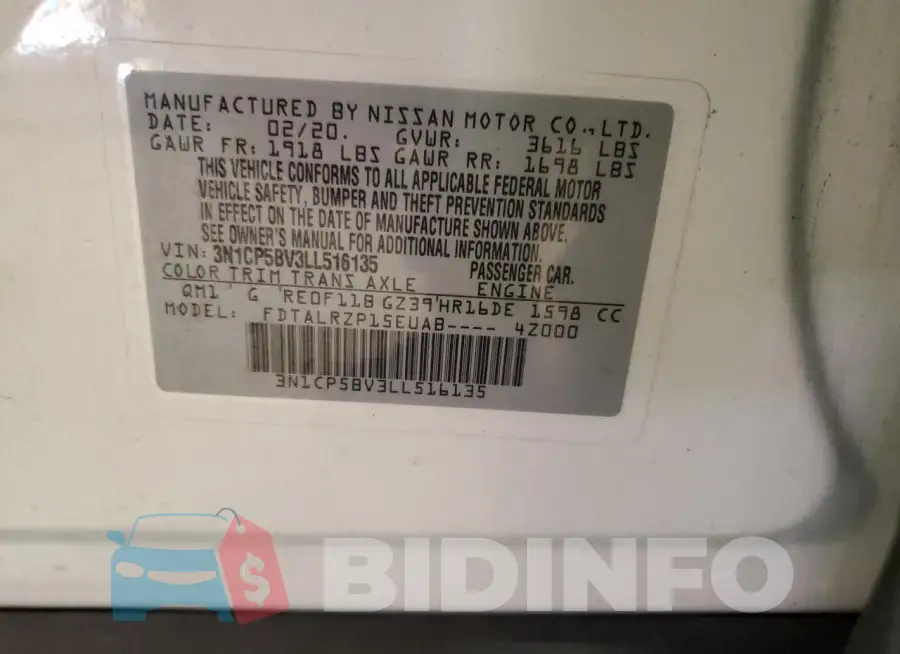 3N1CP5BV3LL516135 Photo# 13