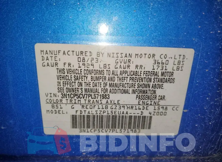 3N1CP5CV7PL571983 Photo# 13