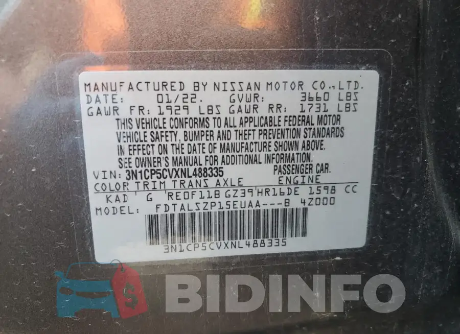3N1CP5CVXNL488335 Photo# 13