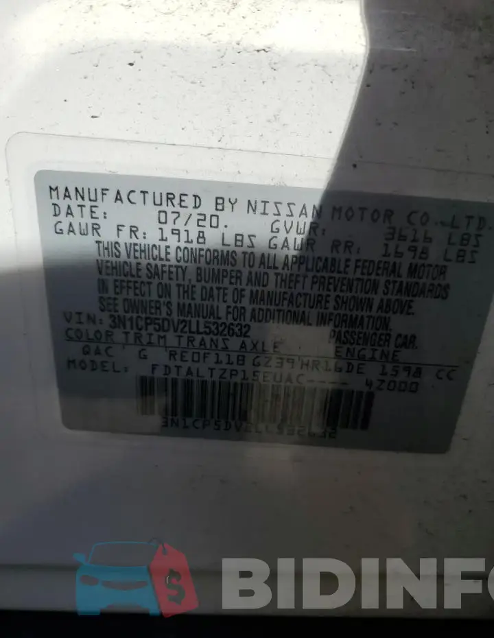 3N1CP5DV2LL532632 Photo# 13
