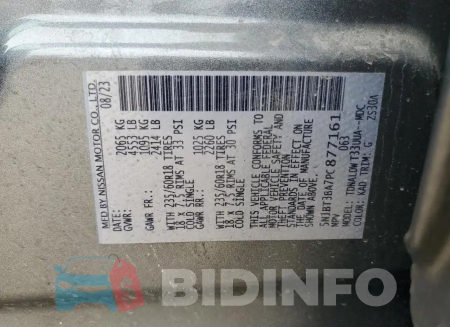 5N1BT3BA7PC877161 Photo# 13
