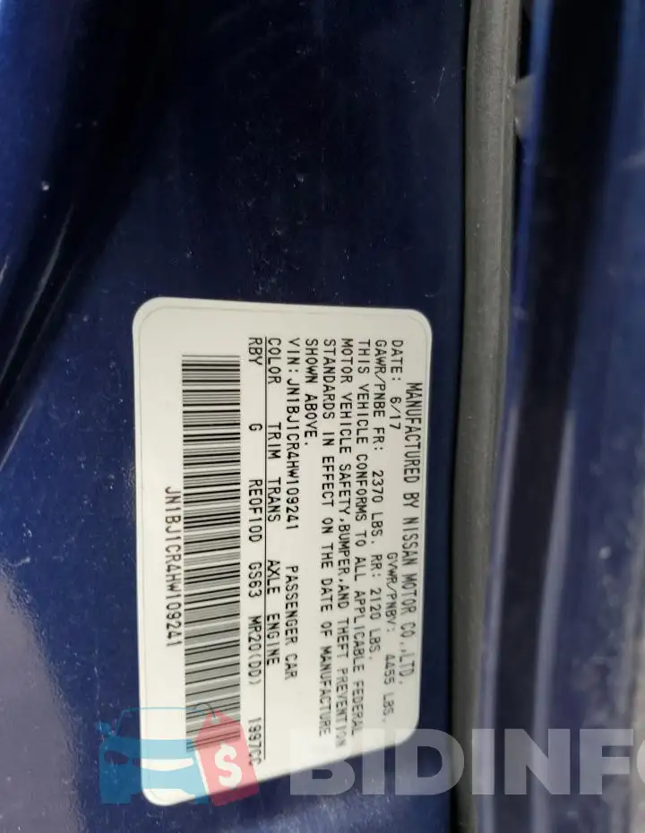 JN1BJ1CR4HW109241 Photo# 13