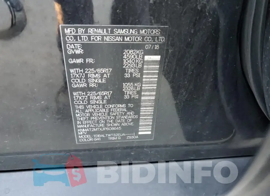KNMAT2MTXJP608645 Photo# 13