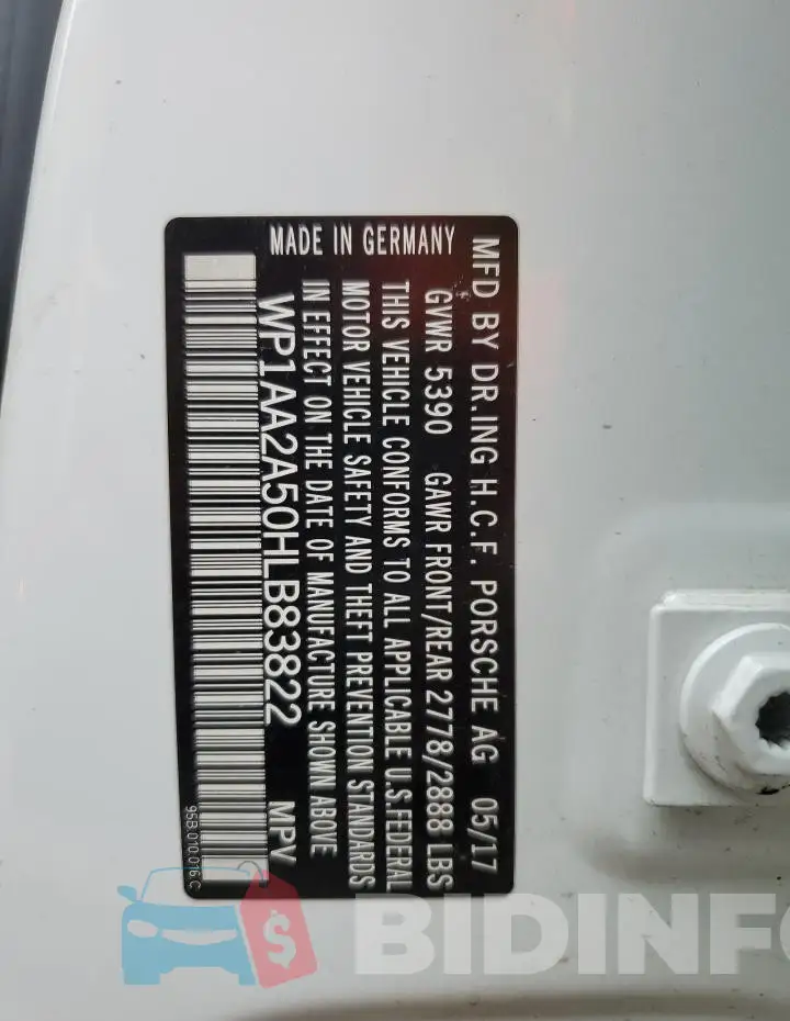 WP1AA2A50HLB83822 Photo# 13