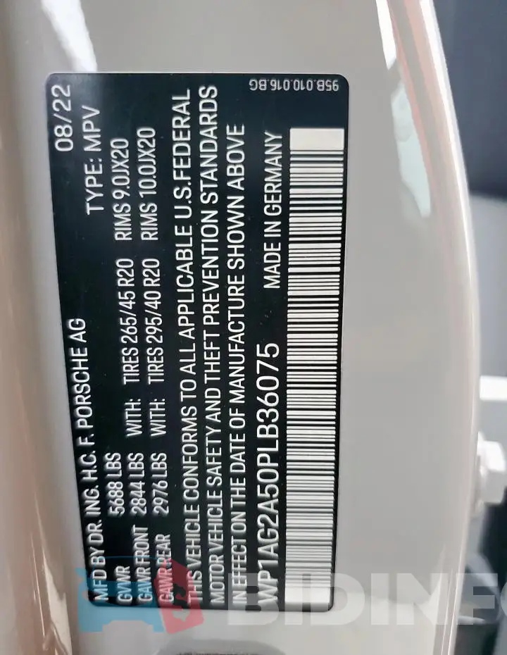 WP1AG2A50PLB36075 Photo# 14