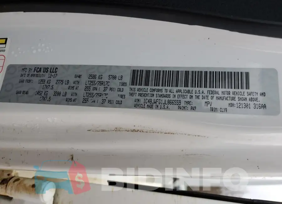 1C4BJWFG1JL866559 Photo# 13