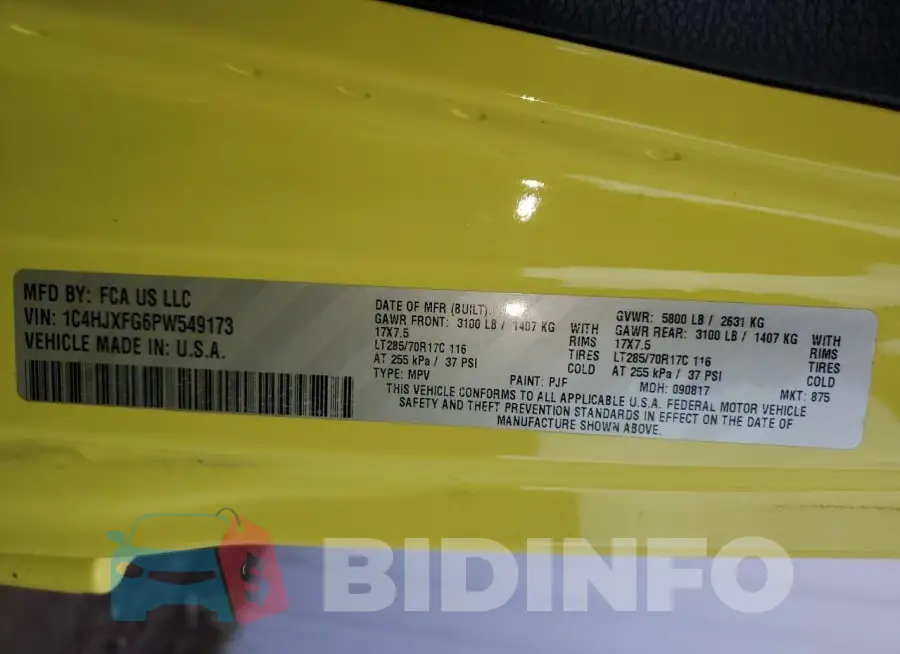 1C4HJXFG6PW549173 Photo# 12