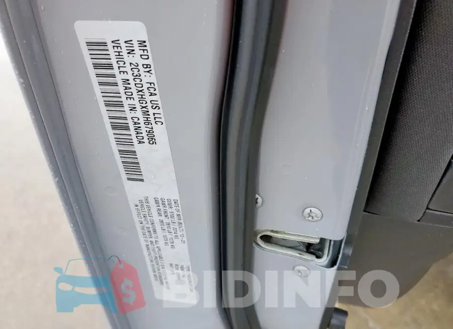 2C3CDXHGXMH679065 Photo# 12