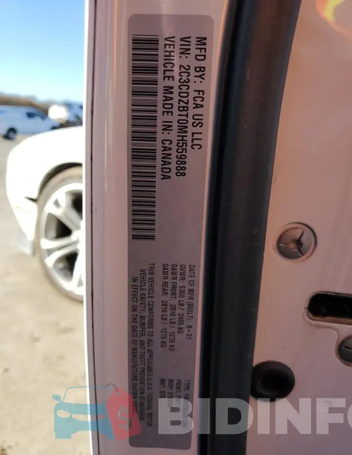 2C3CDZBT0MH559888 Photo# 12