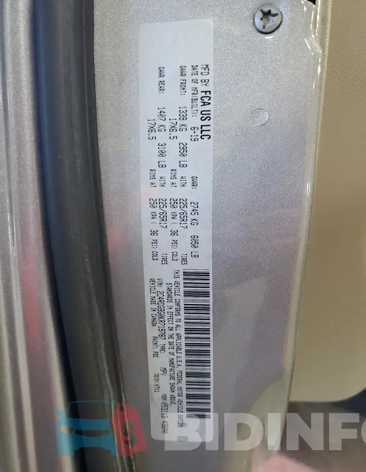 2C4RDGBG0KR719787 Photo# 13