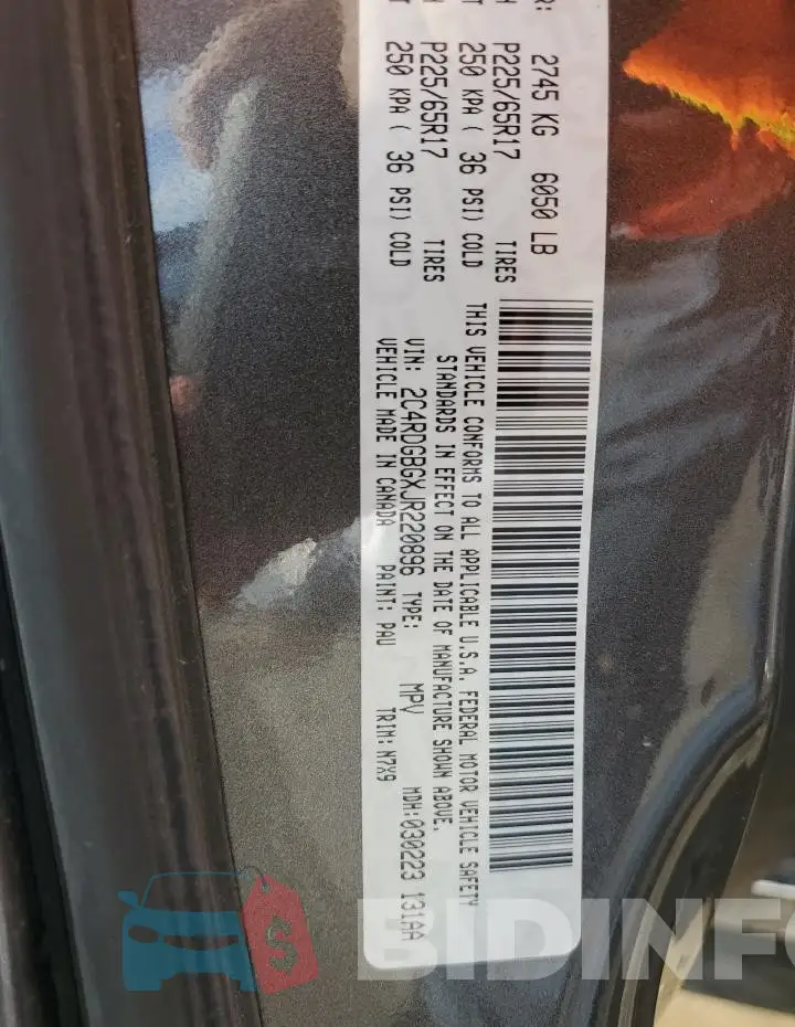 2C4RDGBGXJR220896 Photo# 14