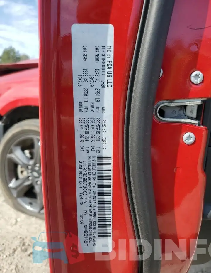 3C4PDCGB8LT189032 Photo# 13