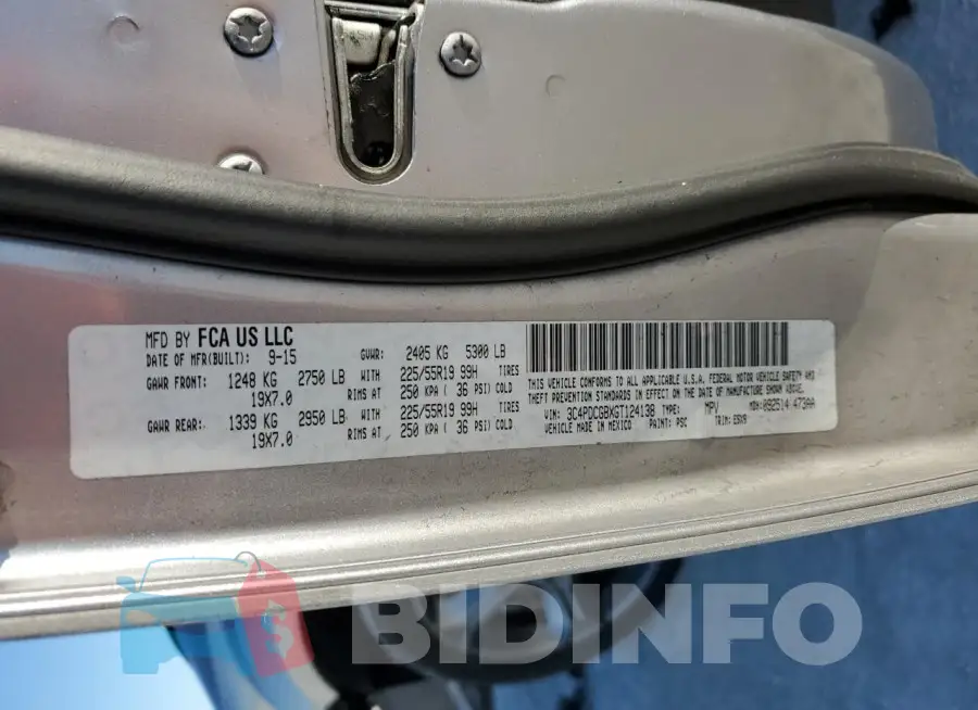 3C4PDCGBXGT124138 Photo# 14