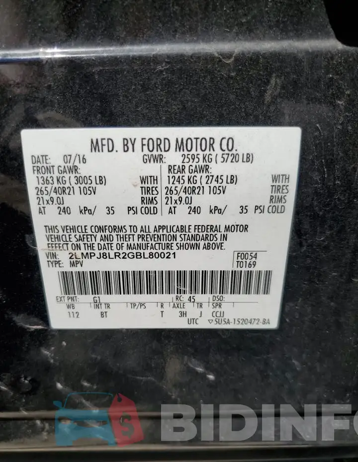 2LMPJ8LR2GBL80021 Photo# 12