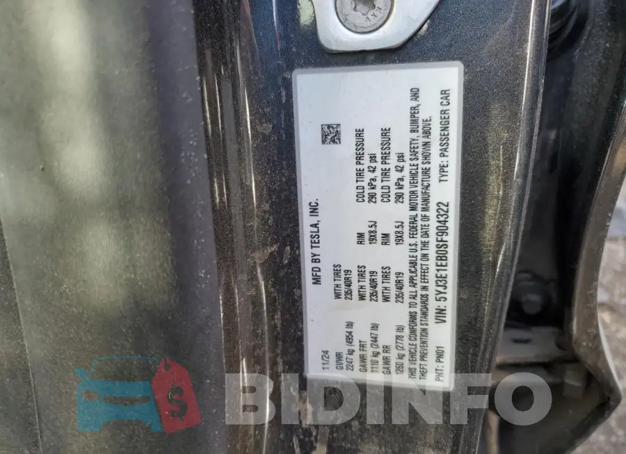 5YJ3E1EB0SF904322 Photo# 12