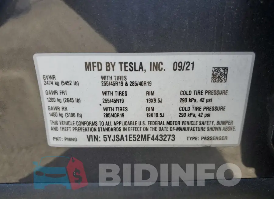 5YJSA1E52MF443273 Photo# 13