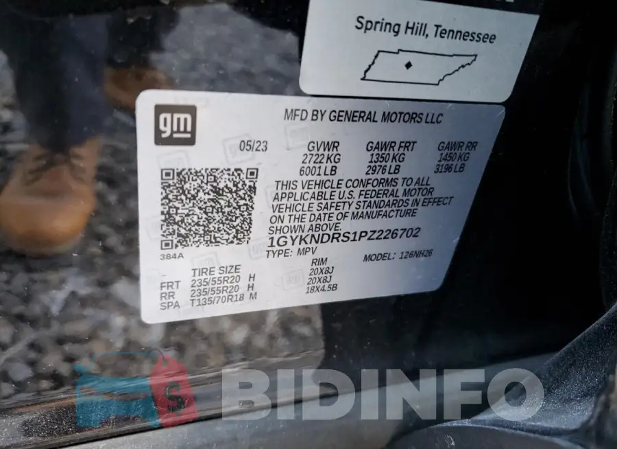 1GYKNDRS1PZ226702 Photo# 13
