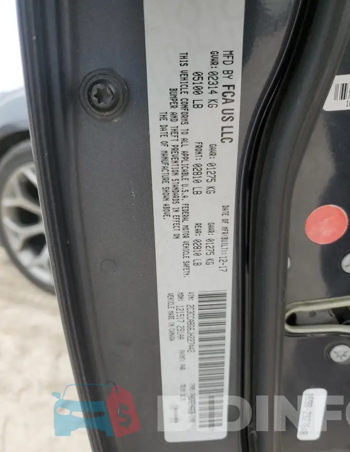 2C3CCABG6JH227442 Photo# 12