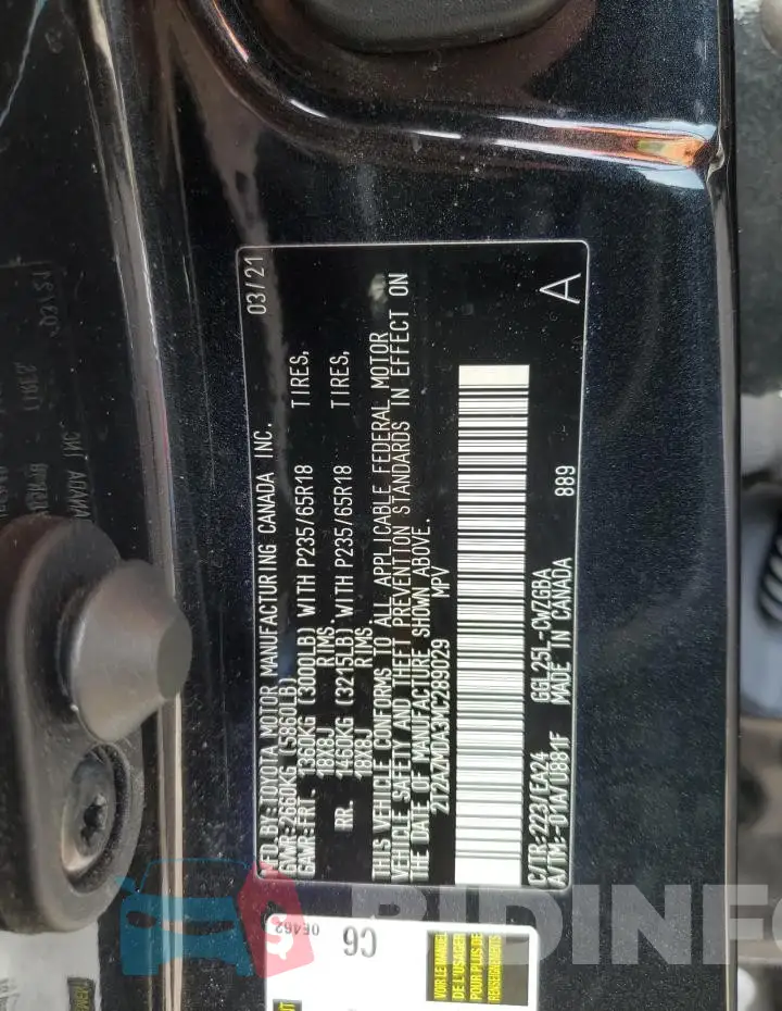 2T2AZMDA3MC289029 Photo# 13