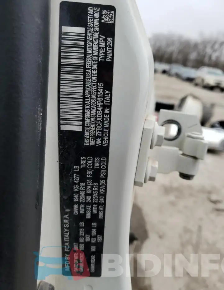 ZFBCFXDB4HP615415 Photo# 13