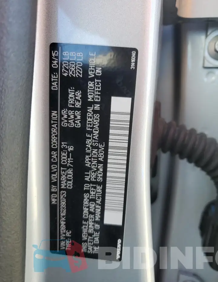 YV126MFK1G2390753 Photo# 12
