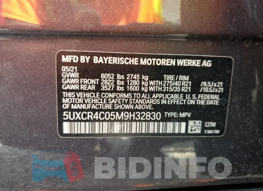 5UXCR4C05M9H32830 Photo# 14