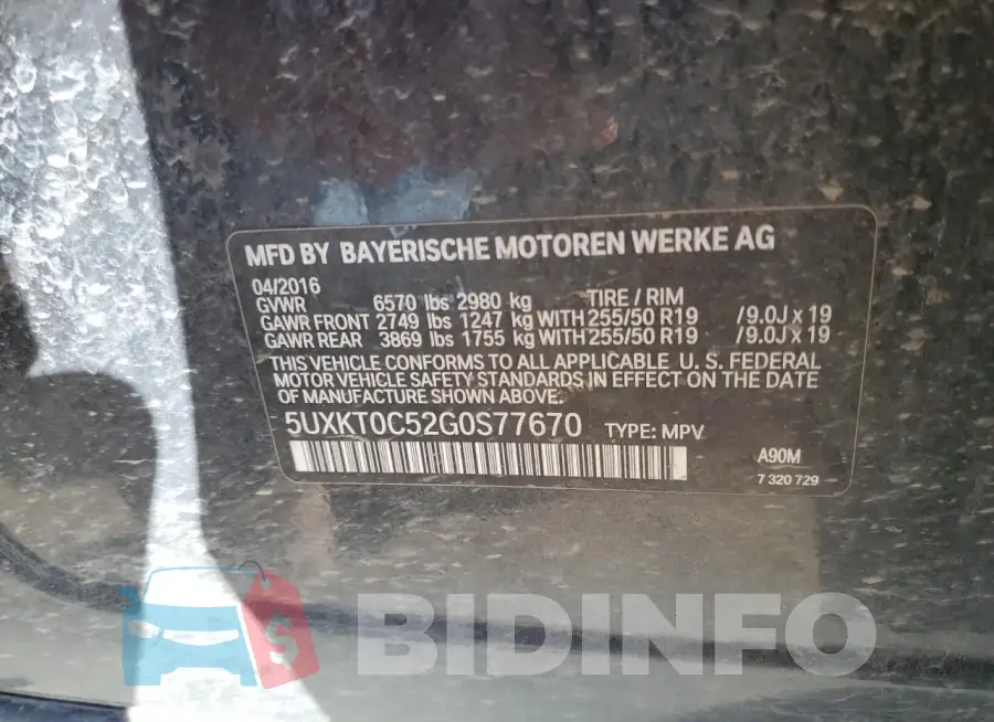 5UXKT0C52G0S77670 Photo# 13