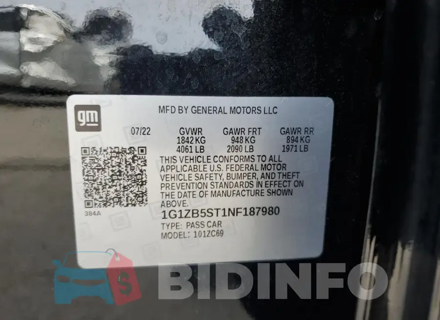 1G1ZB5ST1NF187980 Photo# 12