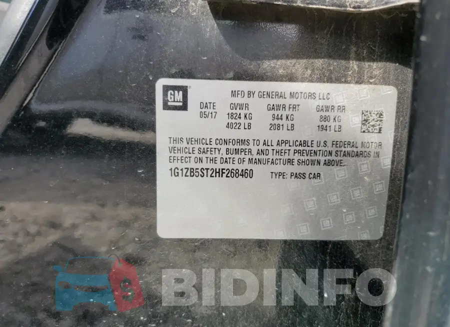 1G1ZB5ST2HF268460 Photo# 13