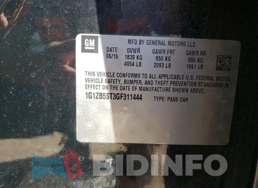 1G1ZB5ST3GF311444 Photo# 13