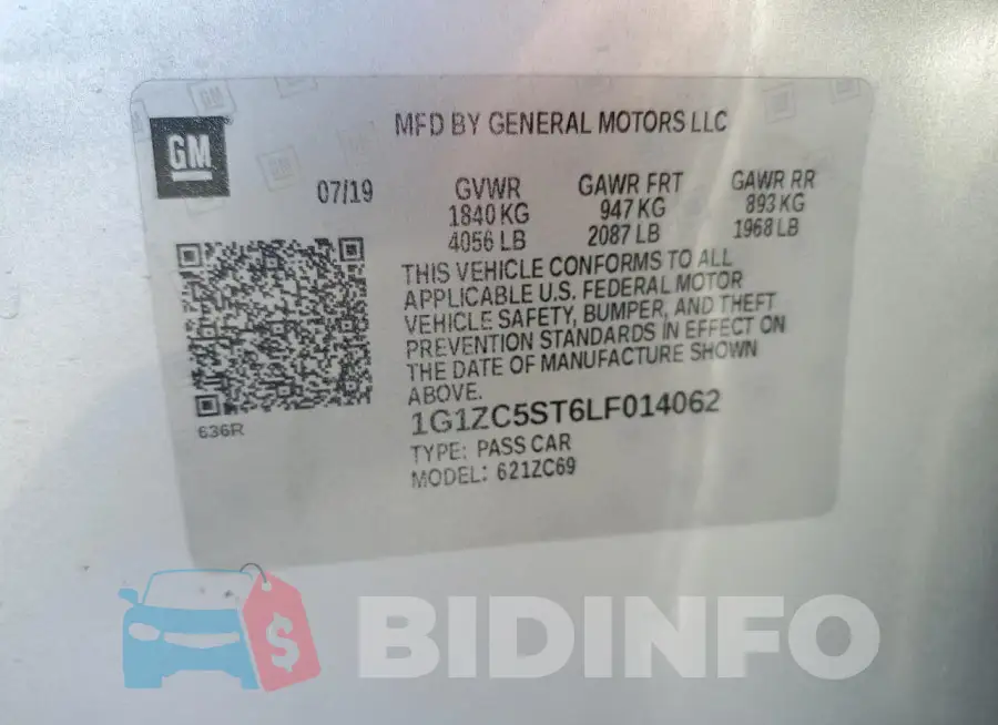 1G1ZC5ST6LF014062 Photo# 12