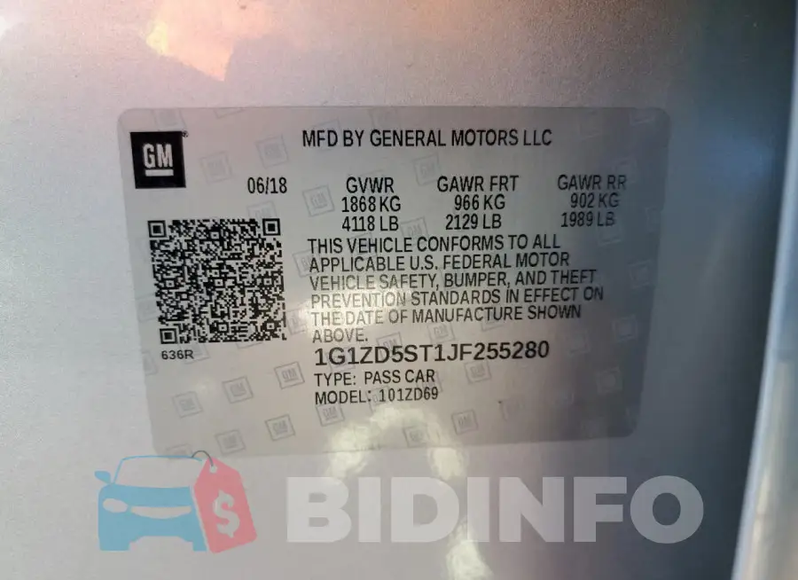 1G1ZD5ST1JF255280 Photo# 12