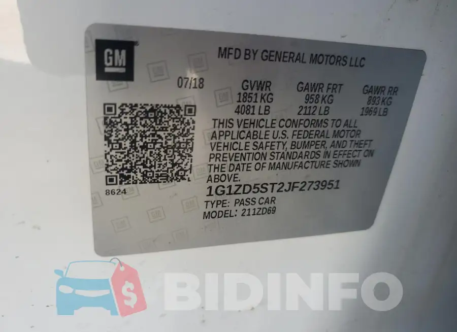 1G1ZD5ST2JF273951 Photo# 12