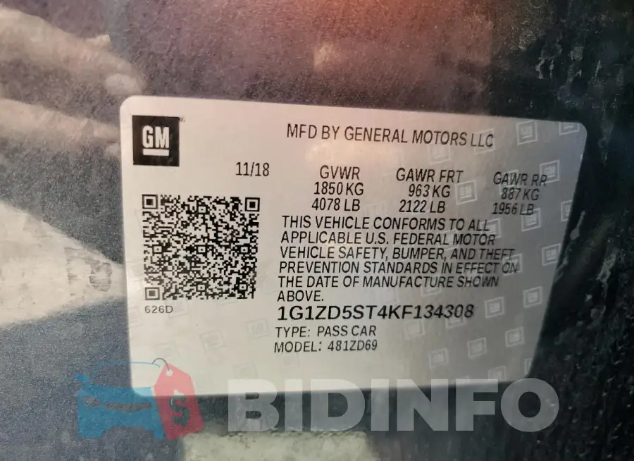 1G1ZD5ST4KF134308 Photo# 13