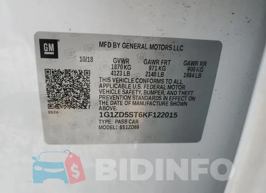 1G1ZD5ST6KF122015 Photo# 12