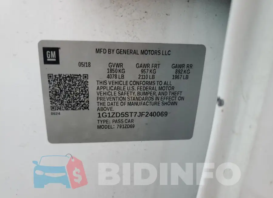1G1ZD5ST7JF240069 Photo# 13