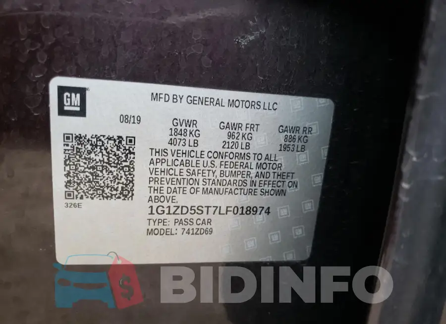 1G1ZD5ST7LF018974 Photo# 12