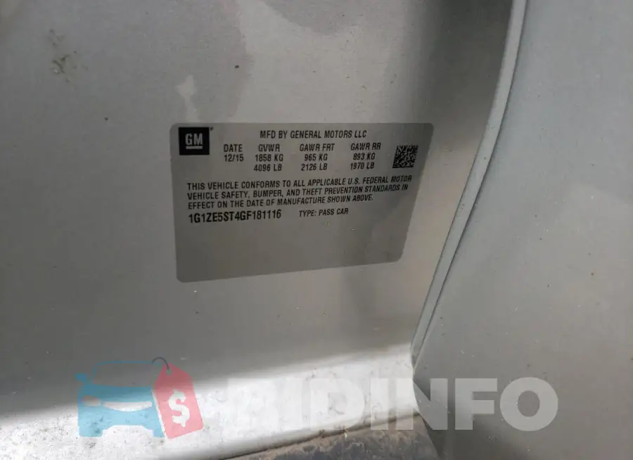 1G1ZE5ST4GF181116 Photo# 13