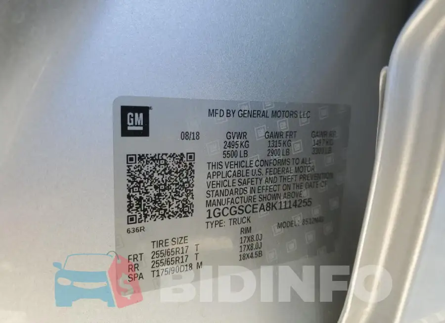 1GCGSCEA8K1114255 Photo# 12