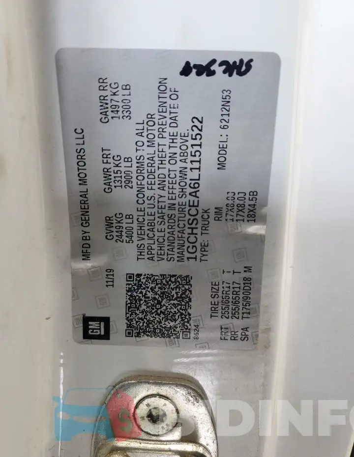 1GCHSCEA6L1151522 Photo# 12